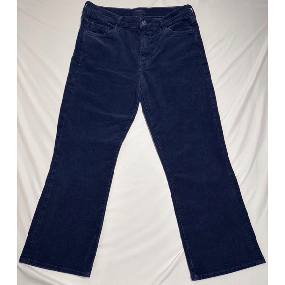 MOTHER Denim - Mother The Outsider Crop Hopscotch Blue Corduroy Womens Size 29‎